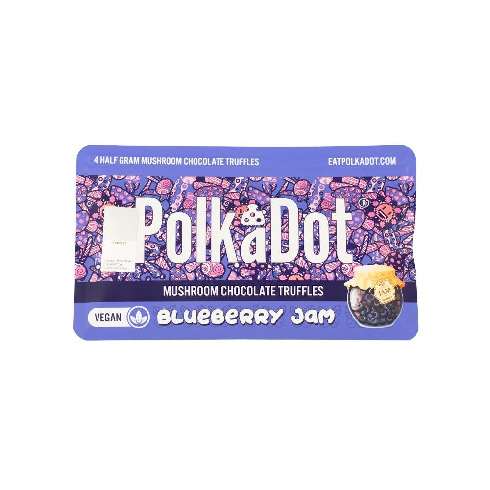 Polkadot Blueberry Jam Truffles - Decadent Dark Chocolate Indulgence